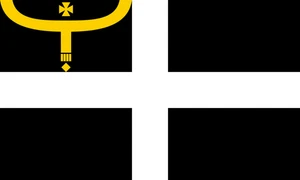 Saint Augustine of Canterbury Flag Church Self Adhesive Vinyl Sticker