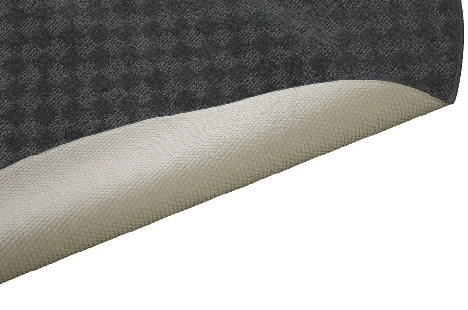 5 ft. Round Area Rug W/ Non-Slip Backing Casual Living Room Bedroom Cinder Gray - Image 3 of 4