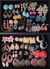 Mixed Lot of 130+ PAIRS of Vintage Dangle Costume Jewelry Earrings