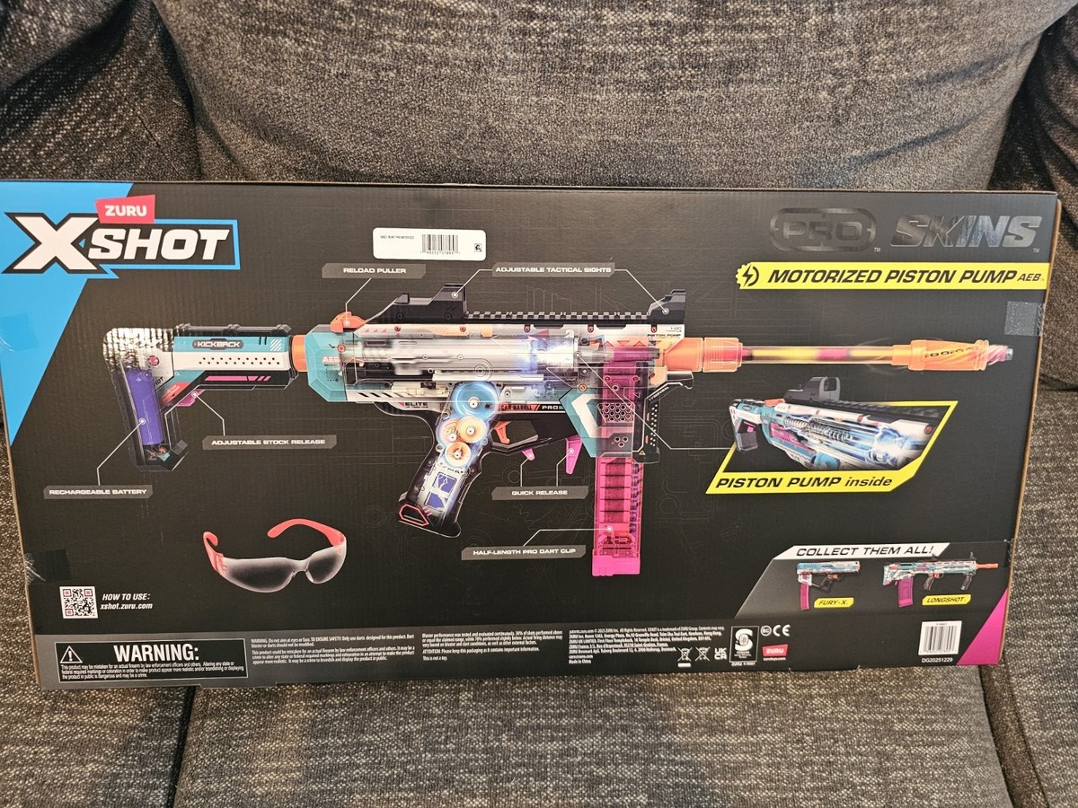 BRAND NEW ZURU XShot PRO Motorized Piston Pump AEB half Dart