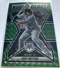 2022 Panini Mosaic Baseball Jake Meyers Houston Astros Rookie Debut Green Mosaic