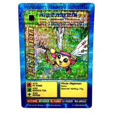 Piximon St-30 Digimon Sticker Card 1st Edition Holo Bandai 1999 Rare Vintage