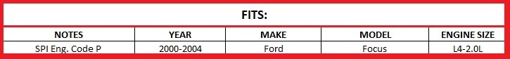 Direct fit Extension pipe fits: 2001 2.0L Focus