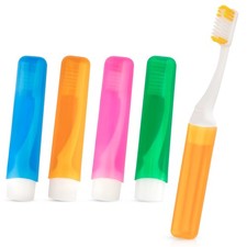 Travel Toothbrush 4 Pack Mini Toothbrushes Soft Travel Toothbrush Set Portabl...