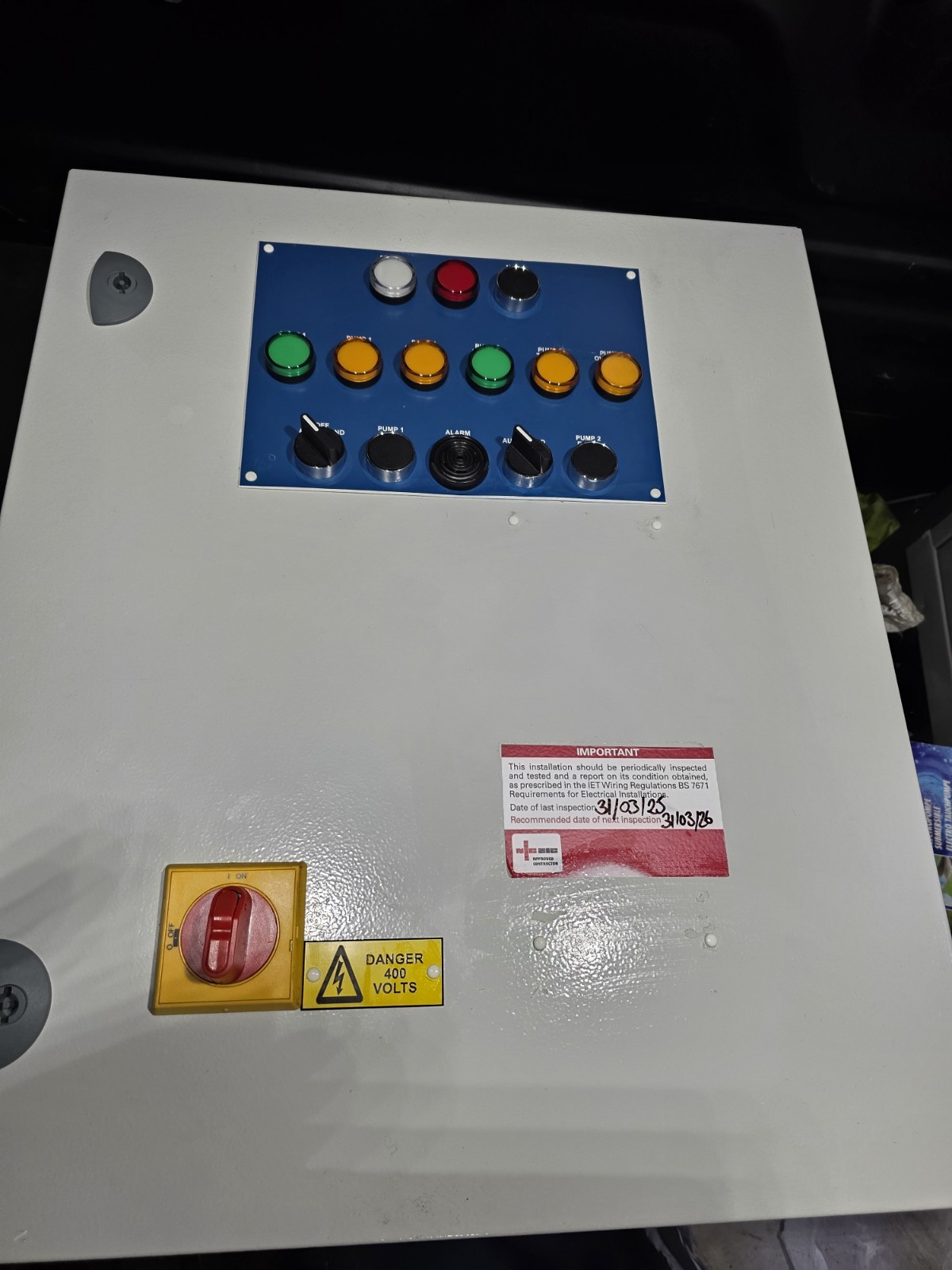 Pump Station Control Panel 415v
