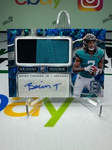 2024 Spectra Radiant Brian Thomas Jr. Blue Disco Rookie RC Patch AUTO /50 - Jags