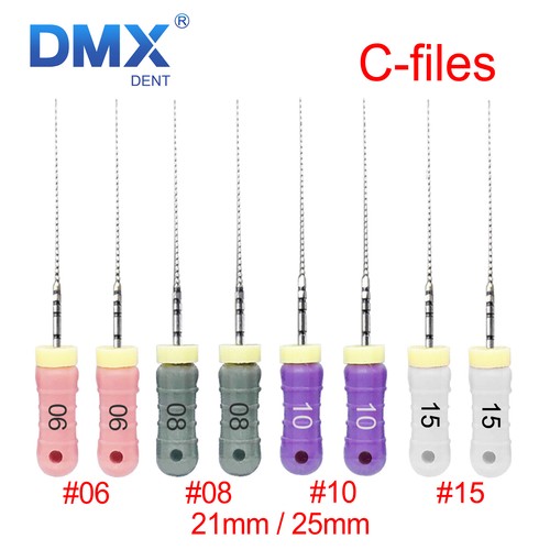 6 Pcs/Pack Dental 21/25mm C-Files Endo Root Canal File Stainless Steel Hand Use - Picture 3 of 45