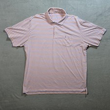 Peter Millar Seaside Wash Polo Shirt - Mens Size XXL - Striped Golf Polo Shirt