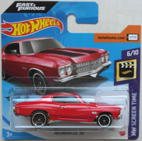 Hot Wheels 1970 Chevy Chevrolet Chevelle Ss Rot Fast & Furious Neu/Ovp Hw Car 70