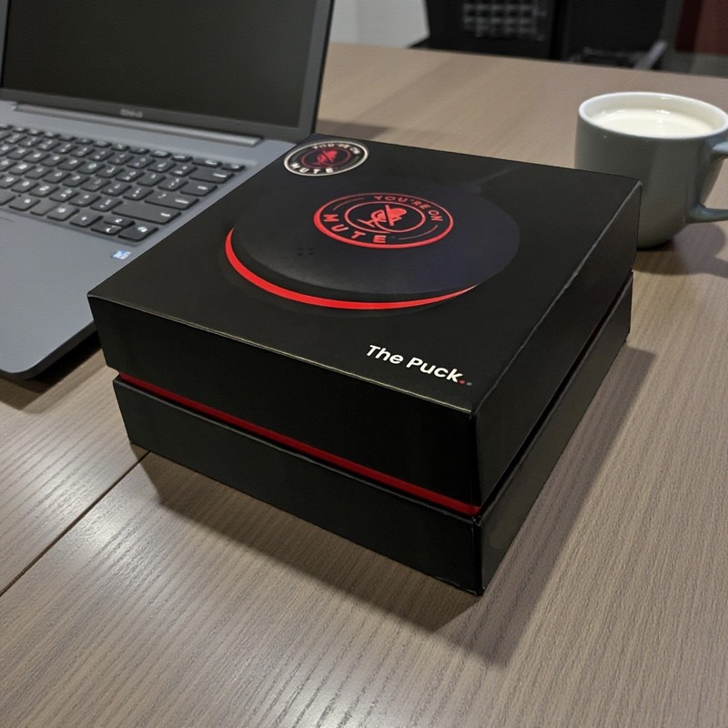 USB Microphone Tap To Mute Plug & Play Mic Office Meetings Hybrid Work The Puck