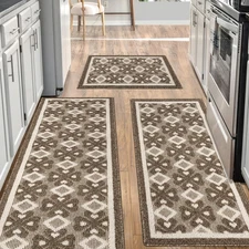 Kitchen Rugs Sets 3 PCS Non Slip Kitchen Mats for Floor,Super Absorbent Kitchen