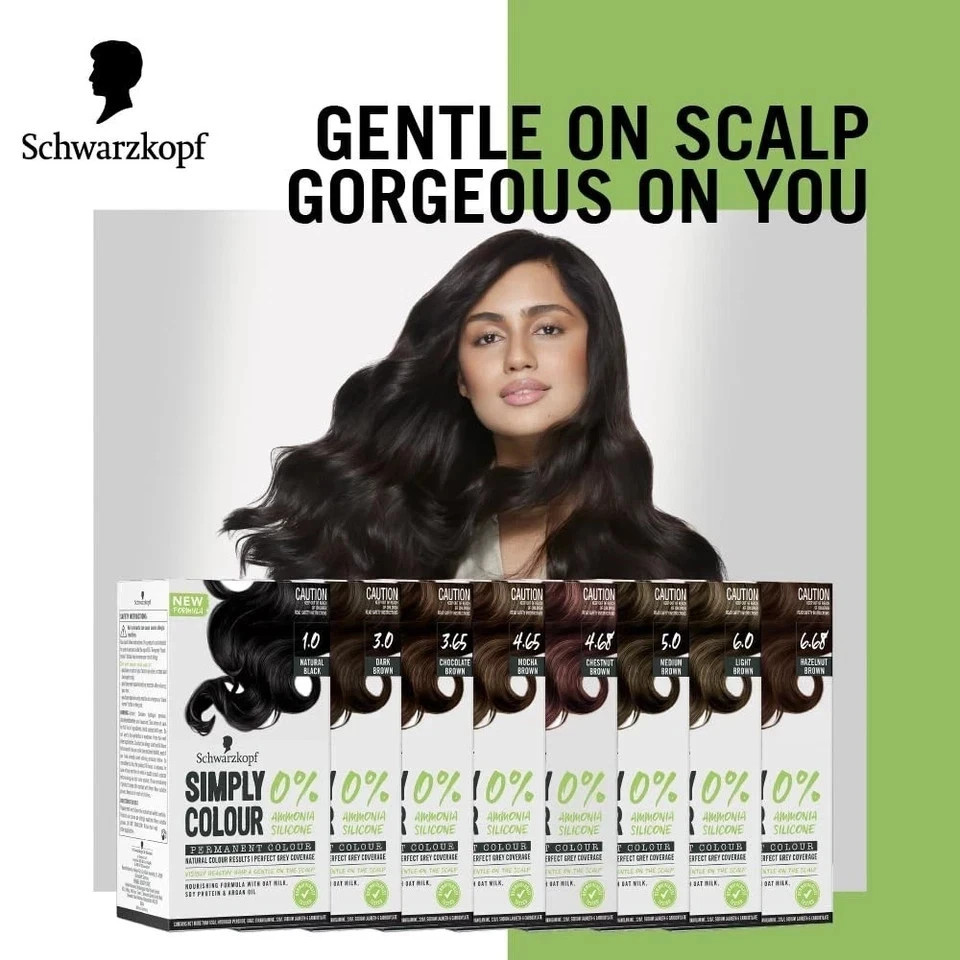Schwarzkopf Simply Color Permanent Hair Colour, Chestnut Brown 142.5ml