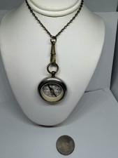 Antique Compass Made in Germany Fob for Watch Chain or Pendant Necklace Upcycled