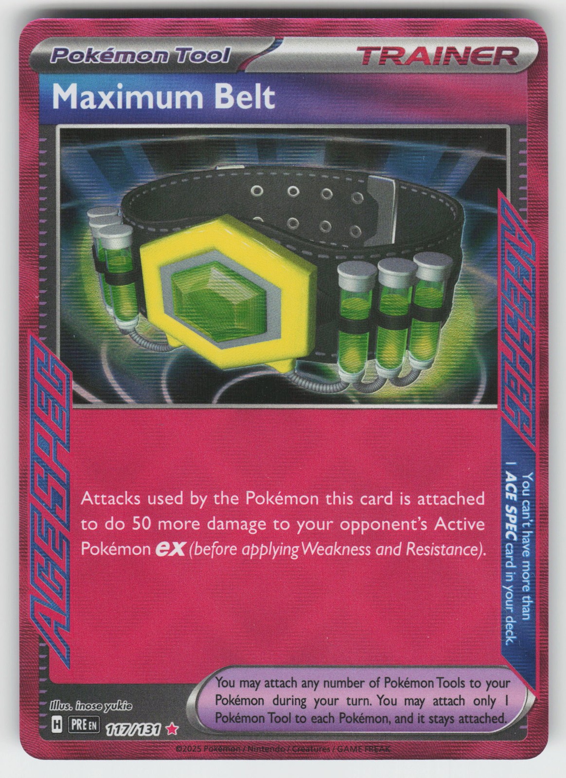 Maximum Belt Holo Prismatic Evolutions 117/131 A NM Pokemon