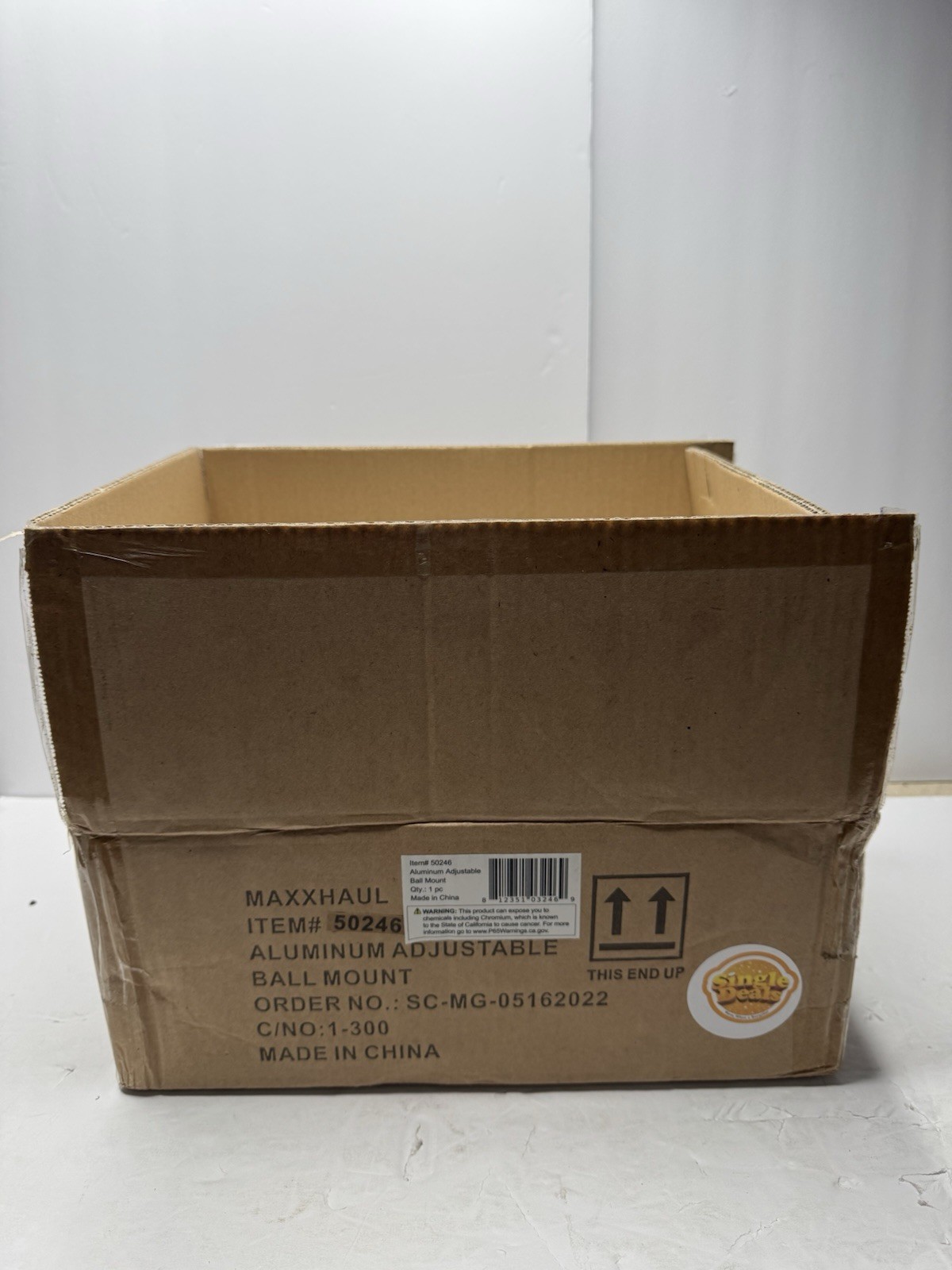 Maxxhaul 50246 6 Inch Drop 7"  Aluminum Adjustable Dual Ball Mount NEW