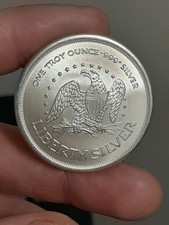 A-Mark Liberty Silver 1 oz .999 Fine Pure Silver Round Liberty Bell 89.99 per troy oz