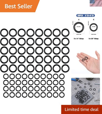 #ad High Temp Resistant Pressure Washer O Ring Kit: 80 Durable Rubber Seals Included $7.99