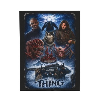 The Thing collage velveteen blanket | horror movie, wolf, Arctic scene