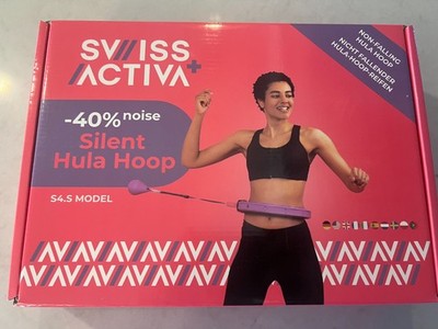 Swiss Activa+ S4.S Silent Smart Hula Hoop Infinity Weighted Counter 24-44in NEW