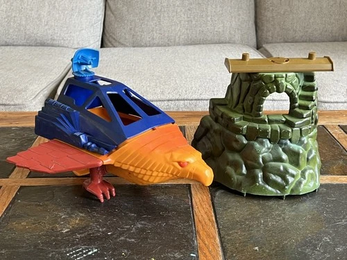 Vintage He-Man Point Dread + Talon Fighter vehicle playset complete 1980s MOTU