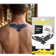 Semi-Permanent Tattoo, Ascending Shadow Eagle, Long Lasting Temporary Tattoos...