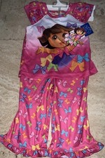 Nickelodeon Dora The Explorer 2 Piece Pajama Set 18M Flame Resistant NWT 