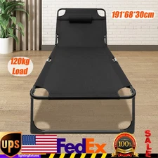 Office Nap Bed Heavy Duty Adjustable Camping Cots Adults Folding Sleeping Cot