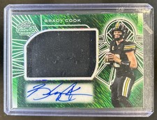2025 Leaf Trinity Brady Cook Green Shimmer Jersey Auto Autograph #4/6
