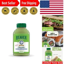 Extra Hot Wasabi Horseradish Sauce, 12.5 oz Squeeze Bottle for Culinary Delights