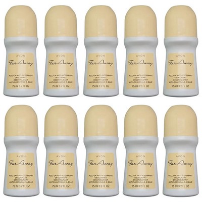 AVON Far Away Roll-On Antiperspirant Deodorant 2.6 oz Women 10-Pack Floral NEW