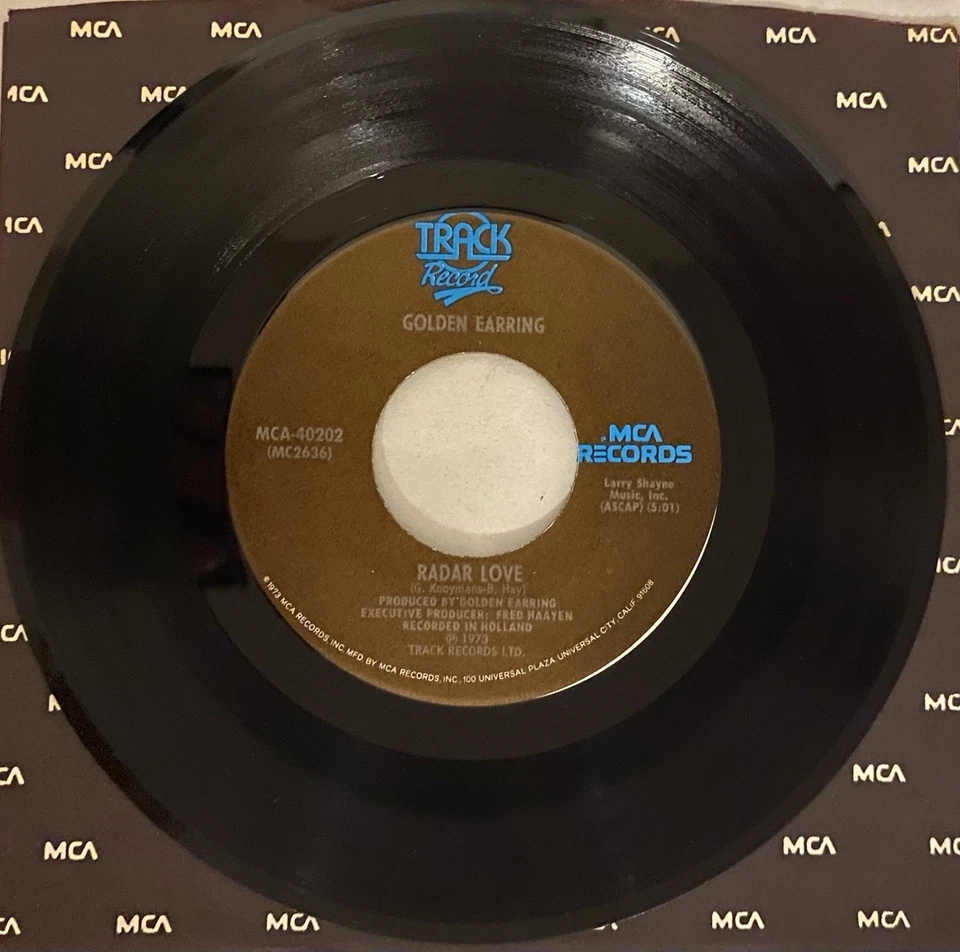 Golden Earring "Radar Love / Just Like Vince Taylor" (1974, Rock) MCA-40202 NM - Image 2 of 2