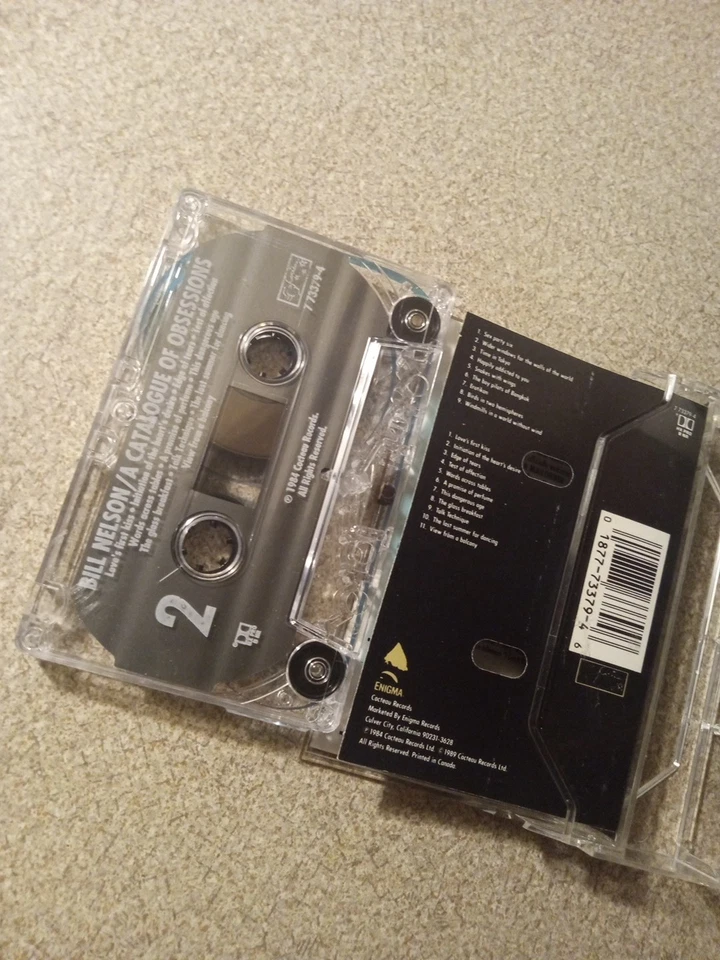 Bill Nelson of Be Bop Deluxe - A Catalogue of Obsessions 1989 Enigma Cassette Foto 3 de 4