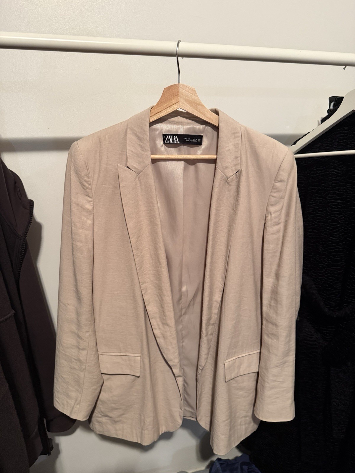 Zara Women's Cream Blazer Size L