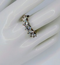 925 Sterling Silver Ring With 5 Cubic  Zirconia StonesSize: T/U