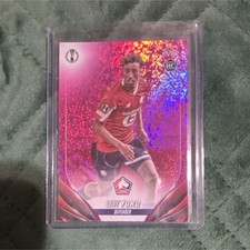 Topps Leny Yoro #154 Rookie Card LOSC Lille Soccer UEFA Europa Conference League. rookie card picture