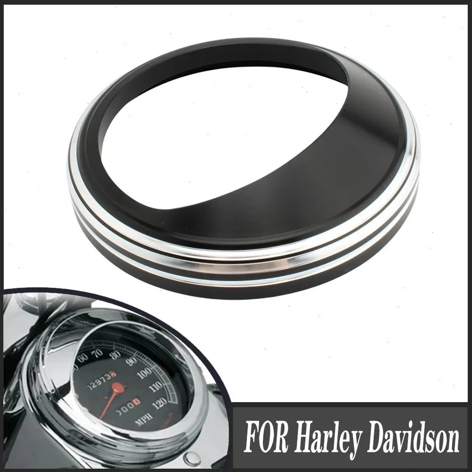 5"Speedometer Gauge Bezel Visor Trim Ring Cover FOR Harley Davidson Fat Boy Dyna - Изображение 3 из 4