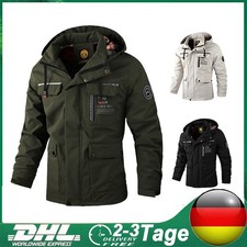 Herren Regenjacke leichter Windbreaker mit Kapuze Wasserdicht Softshell Jacke DE