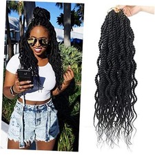  6Packs 18Inch Wavy Senegalese Twist Crochet Hair 18 Inch Pack of 6  1B