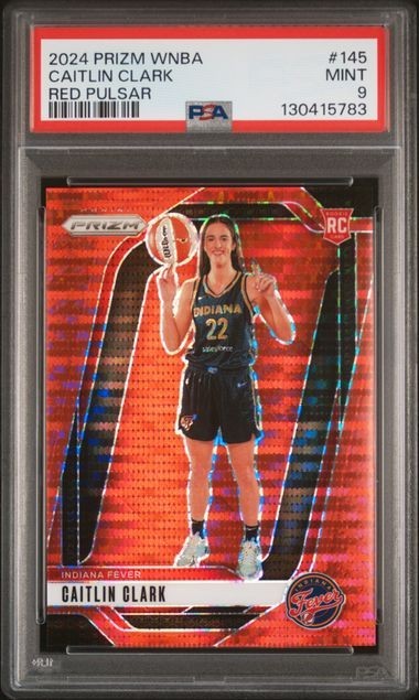 2024 Panini Prizm WNBA Caitlin Clark Red Pulsar Rookie 132/299 PSA 9 #145