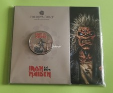 👉 2025 Iron Maiden £5 Colour Coin BU Royal Mint 12,500 Mintage