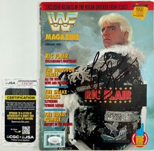 WWE Nature Boy Ric Flair Signed WWF Magazine Sep 92 Authentic Autograph JSA COA