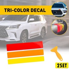 2X 7.9" Tri-color grille Retro Style sticker Fit For 2016-2020 Toyota Tacoma