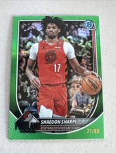 2025-26 Bowman Chrome - Shaedon Sharpe #BCV-110 Green Refractor /99