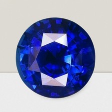 Blue Sapphire Round Cut Gemstone 5.1 Cts - 12 mm AAA Loose Gem 