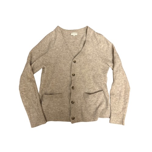 Club Monaco Mens Merino Wool Blend V Neck Cardigan Sweater Oatmeal Beige
