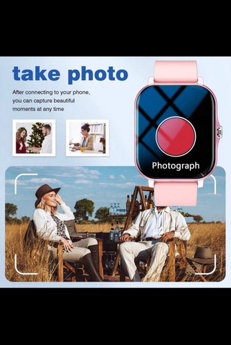 Montre Connectée Pour Femme Homme Étanche Fitness Tracker Bluetooth iPhone Samsung US - Photo 2 sur 9