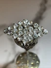 Estate Antique Victorian Diamond Shaped Top Rhinestone 9 1/4” Long Hatpin STI-3