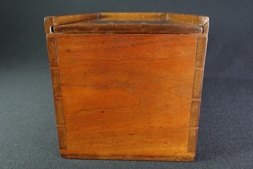 Antique 1890s Walnut Wood Candle Box Fantastic Dovetails Sliding Lid - Picture 5 of 23