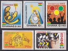 F-EX61464 GHANA MNH 1983 CHRISTMAS NAVIDAD DRAWING NOEL.