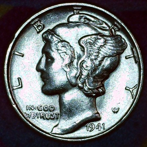 1941-P Mercury Dime – Uncirculated – Brilliant 90% Silver